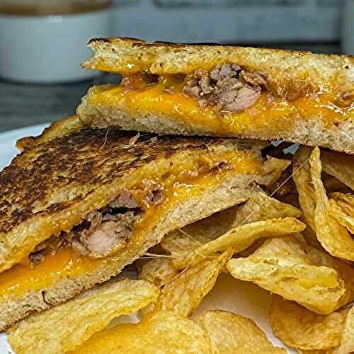 BBQ Pulled Pork Grilled Cheese Sandwich