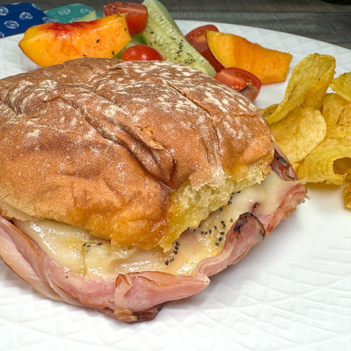 Hot Ham and Swiss Sandwiches