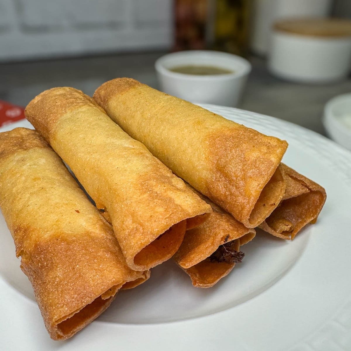 Cream Cheese and Chicken Taquitos