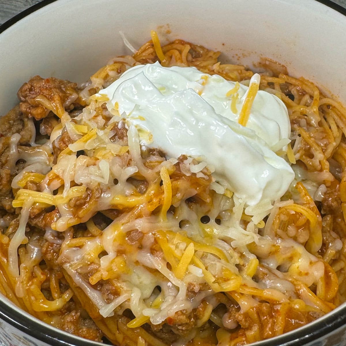 Beef Enchilada Fideo Skillet