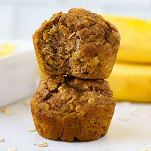 Pumpkin Banana Oatmeal Muffins