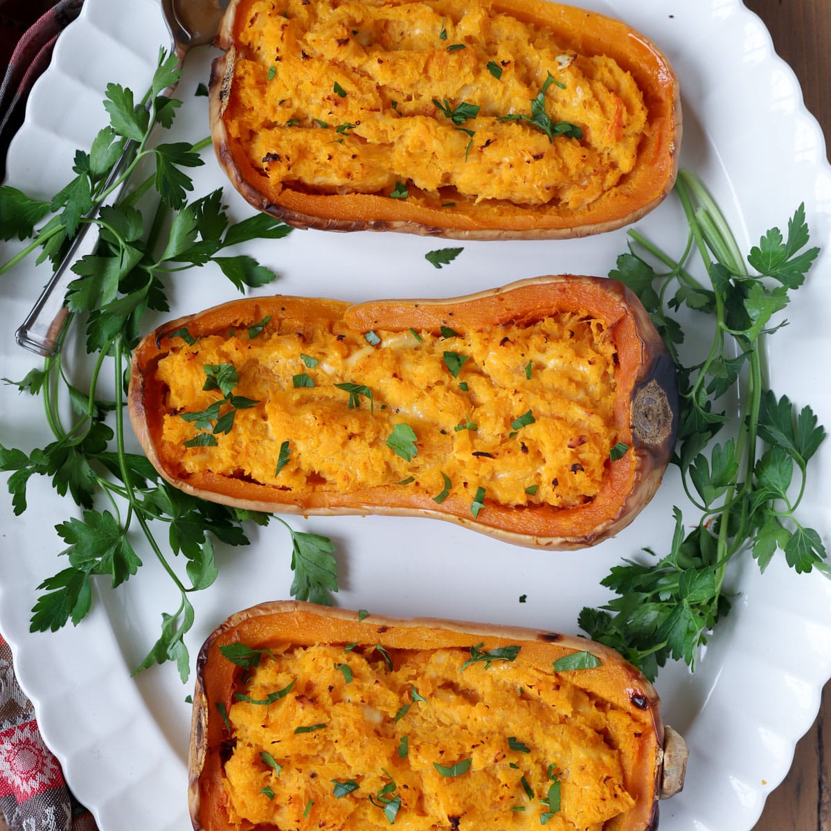 Three Cheese Twice Baked Butternut Squash