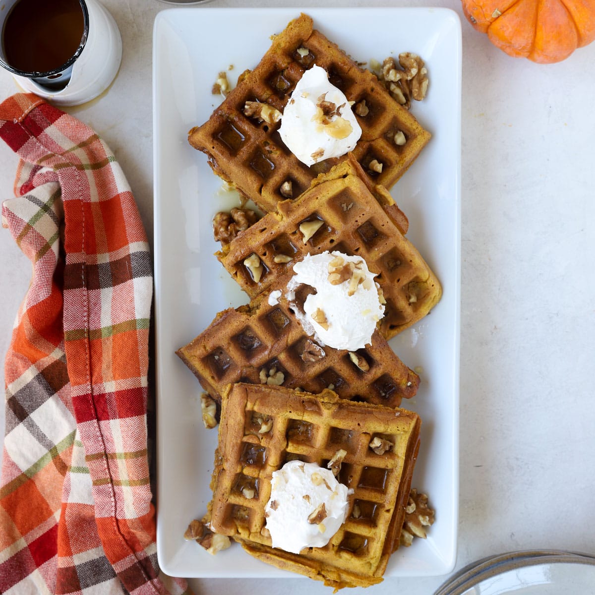 Healthy Pumpkin Waffles Recipe