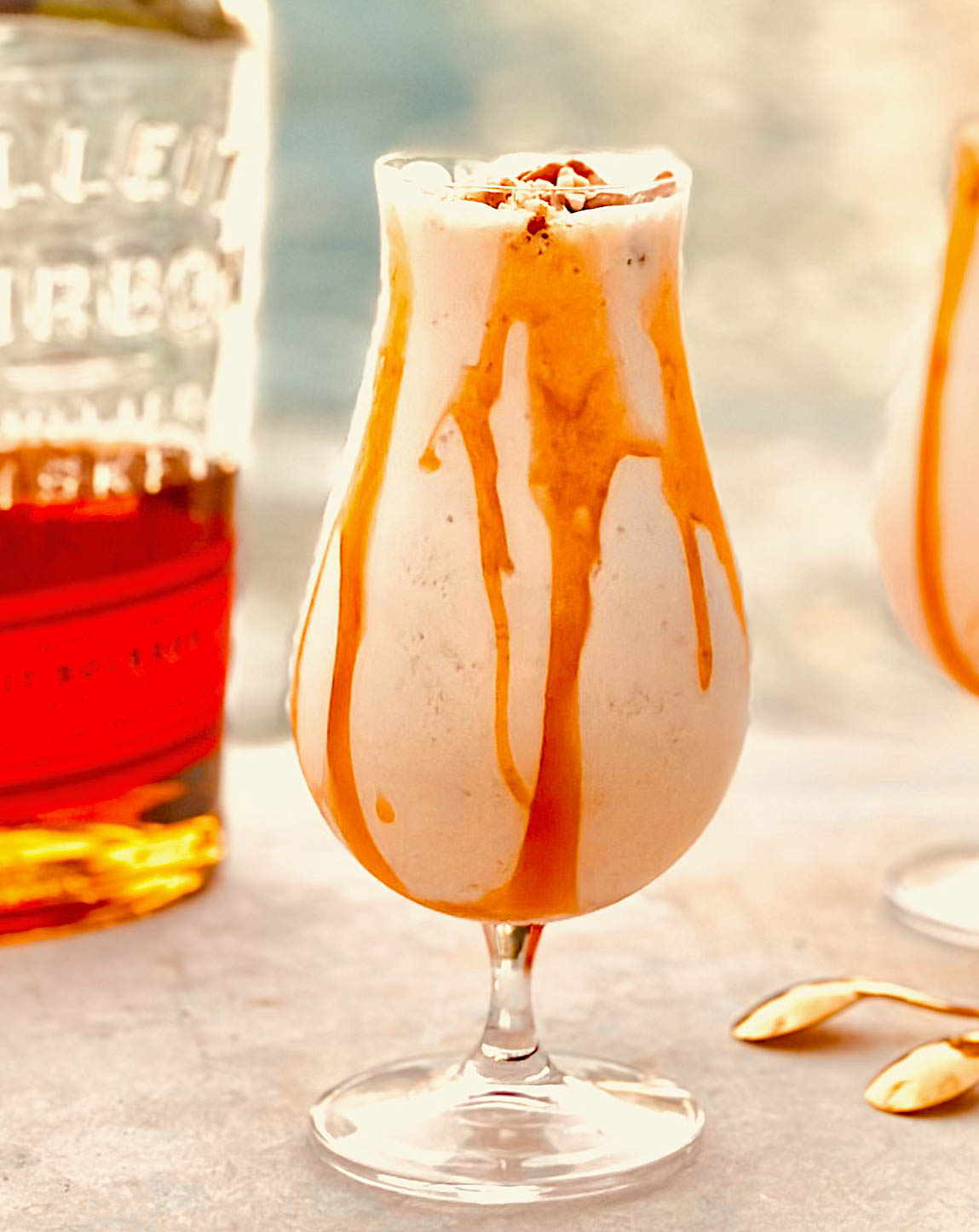 Boozy Salted Caramel Bourbon Milkshake