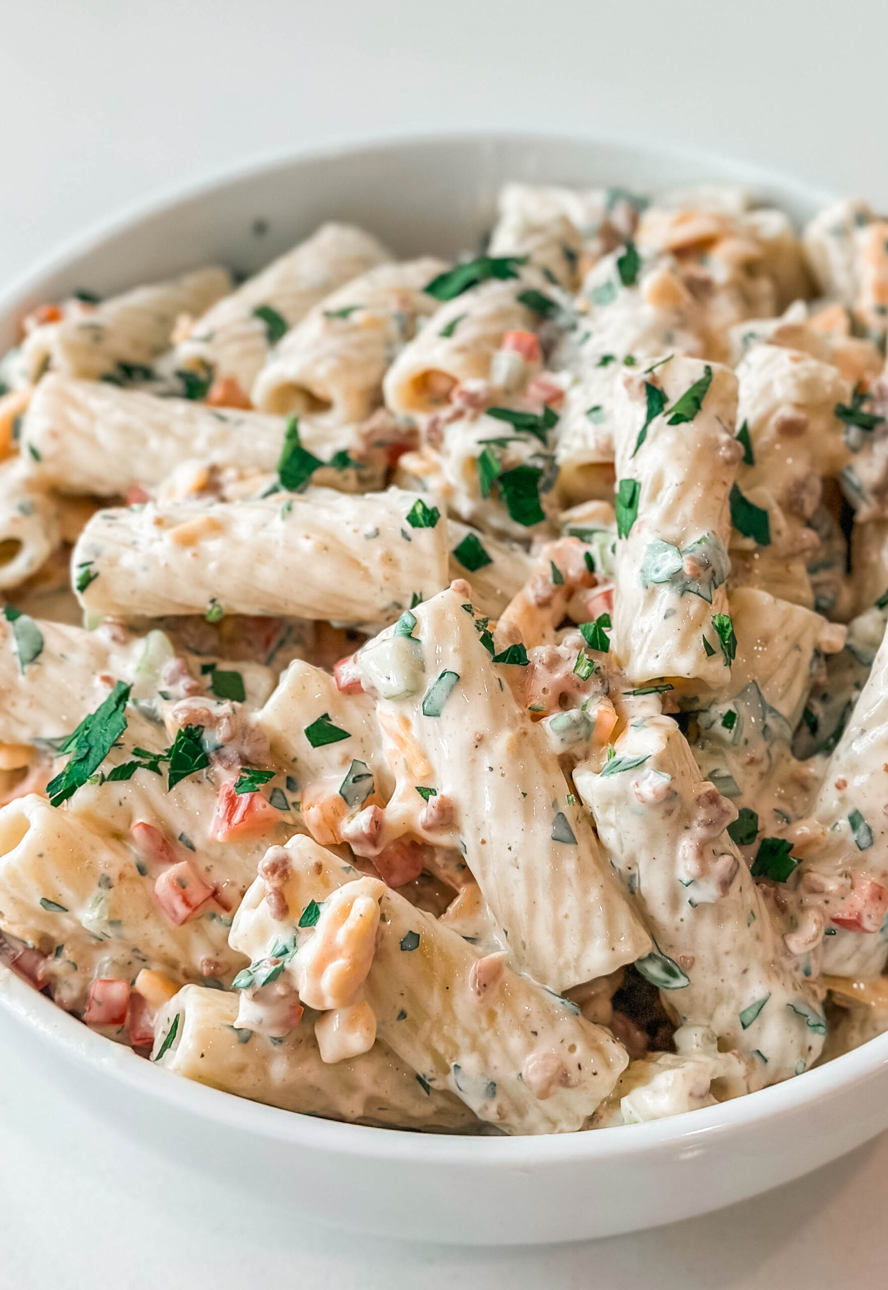 Creamy Bacon Ranch Pasta Salad