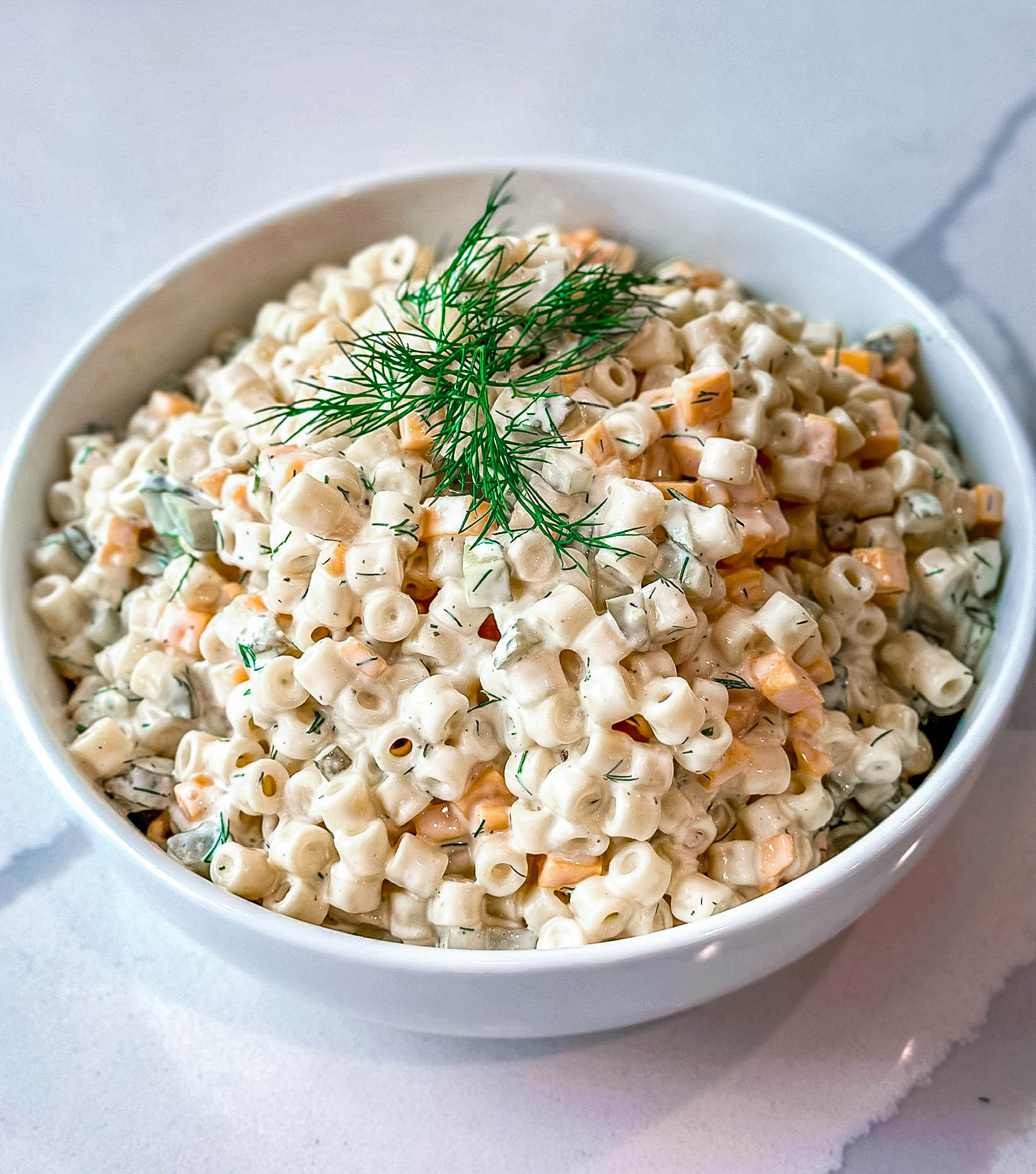 Creamy Dill Pickle Pasta Salad