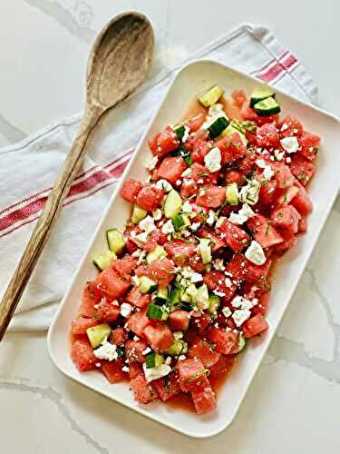 Cucumber Watermelon Salad with Feta