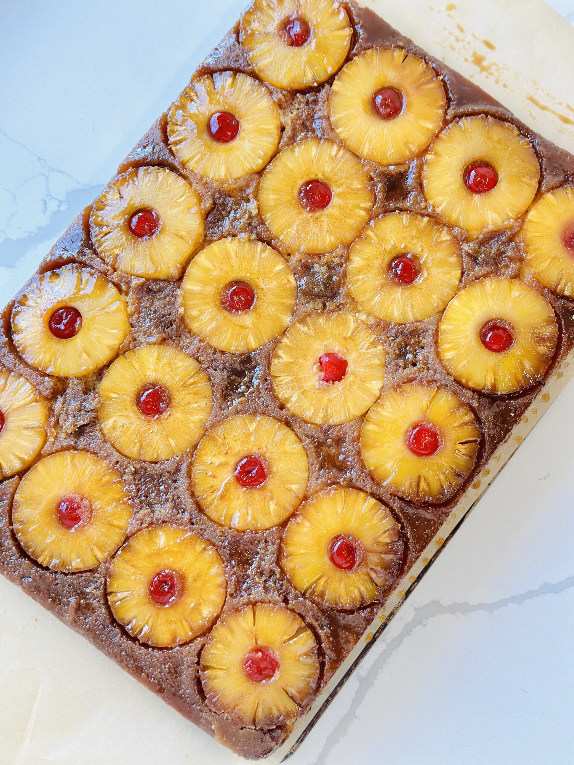 Pineapple Upside Down Sheet Cake