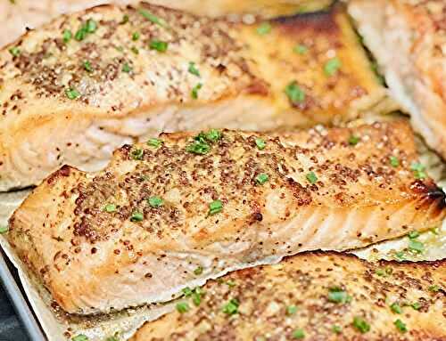 Easy Honey Mustard Roasted Salmon