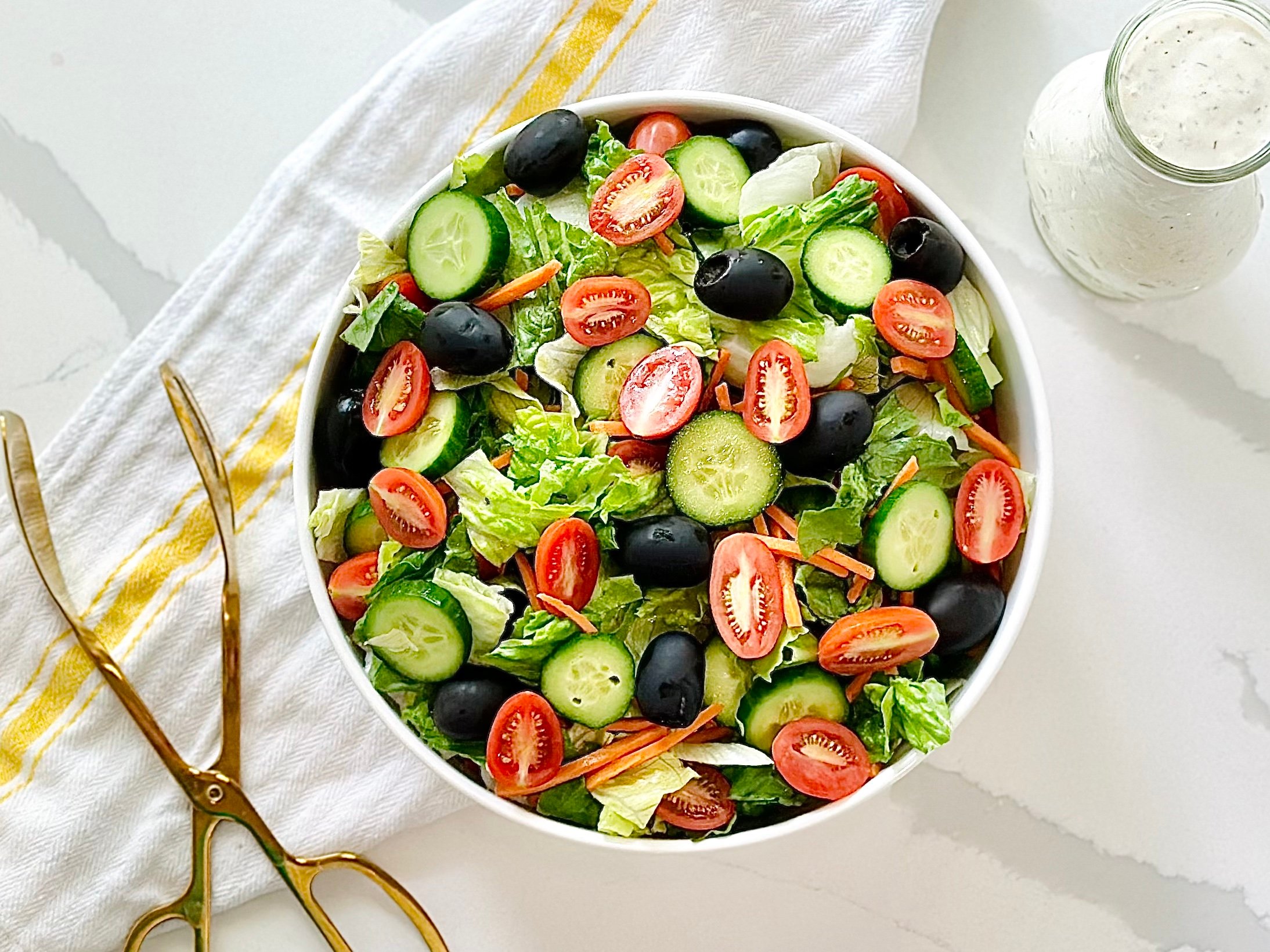 Easy Fresh Garden Salad Recipe with Crisp Veggies