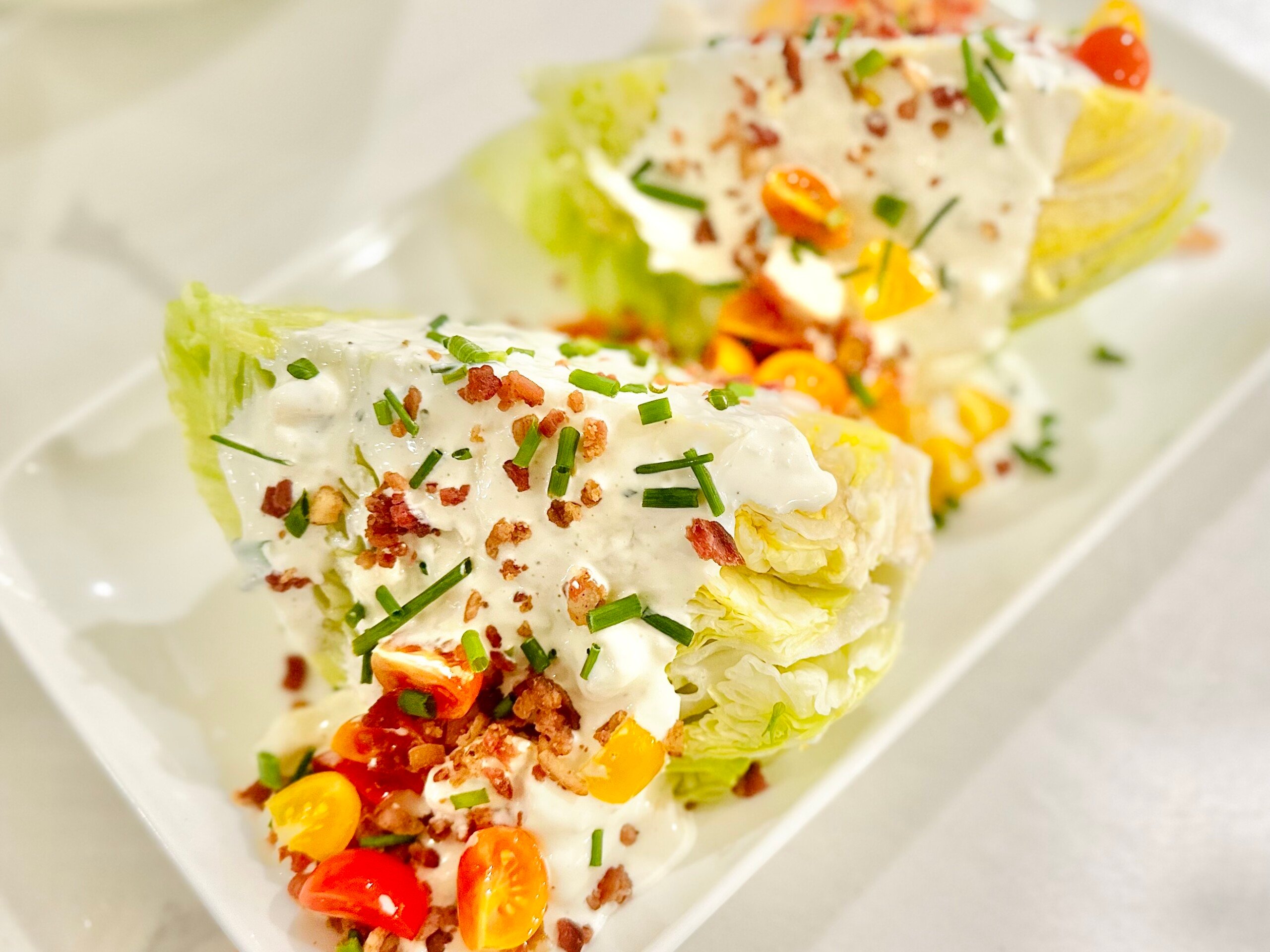 Classic Wedge Salad with Creamy Blue Cheese Dressing