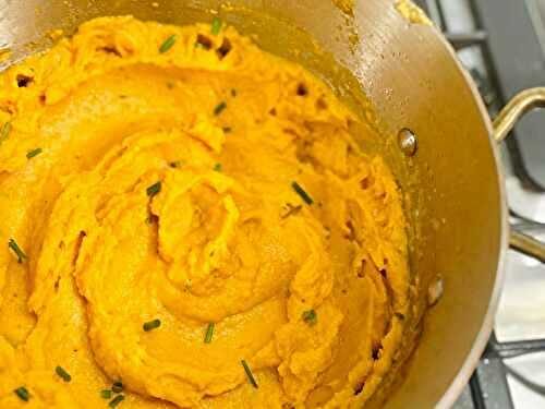 Mashed Sweet Potatoes with Orange & Thyme