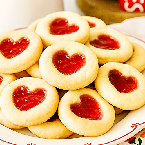 Heart Thumbprint Cookies
