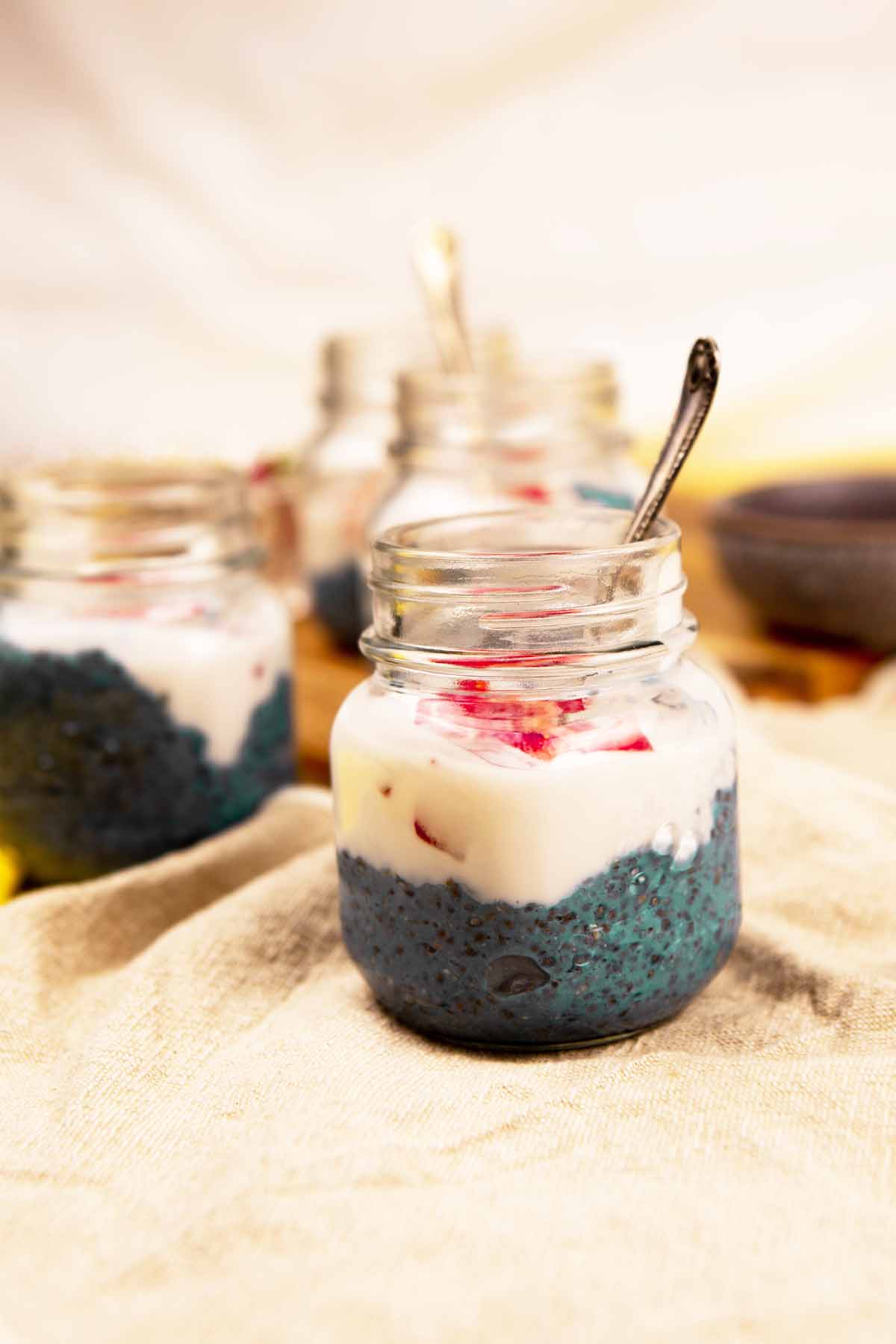 Protein Blue Chia Pudding (Vegan ,Keto, Low-Calorie)