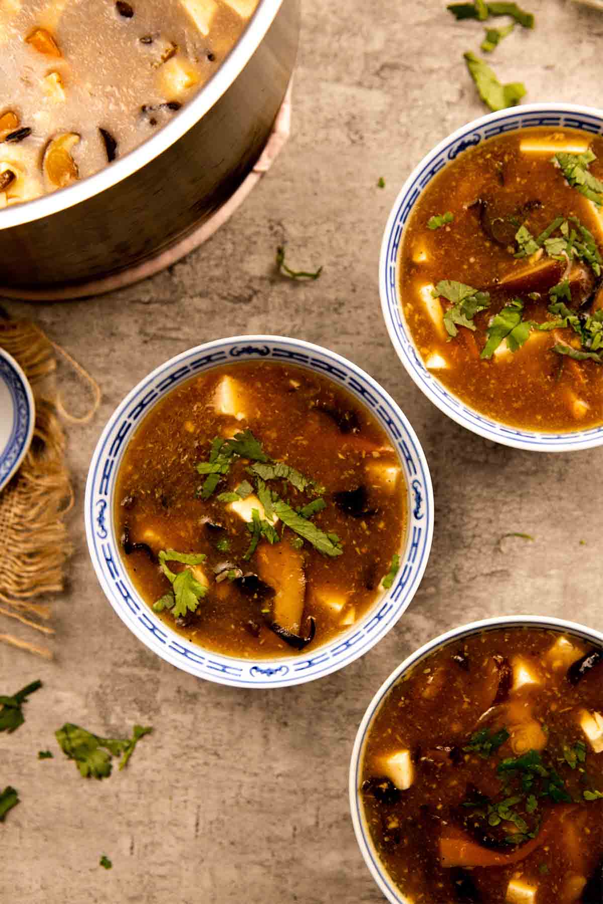 Vegan Hot & Sour Soup (with Taiwanese Sha Cha Sauce)