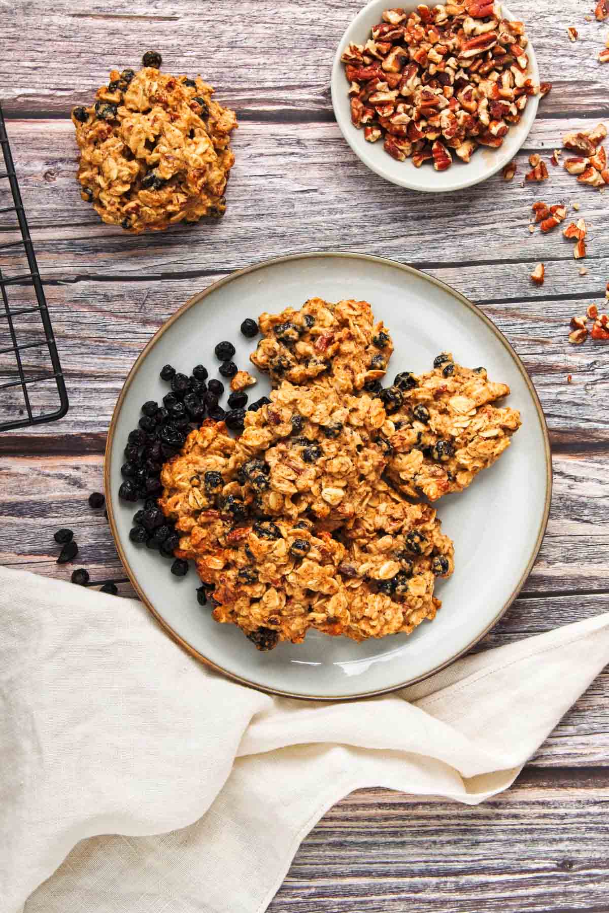 Blueberry Oatmeal Cookies (Breakfast Cookie Recipe)