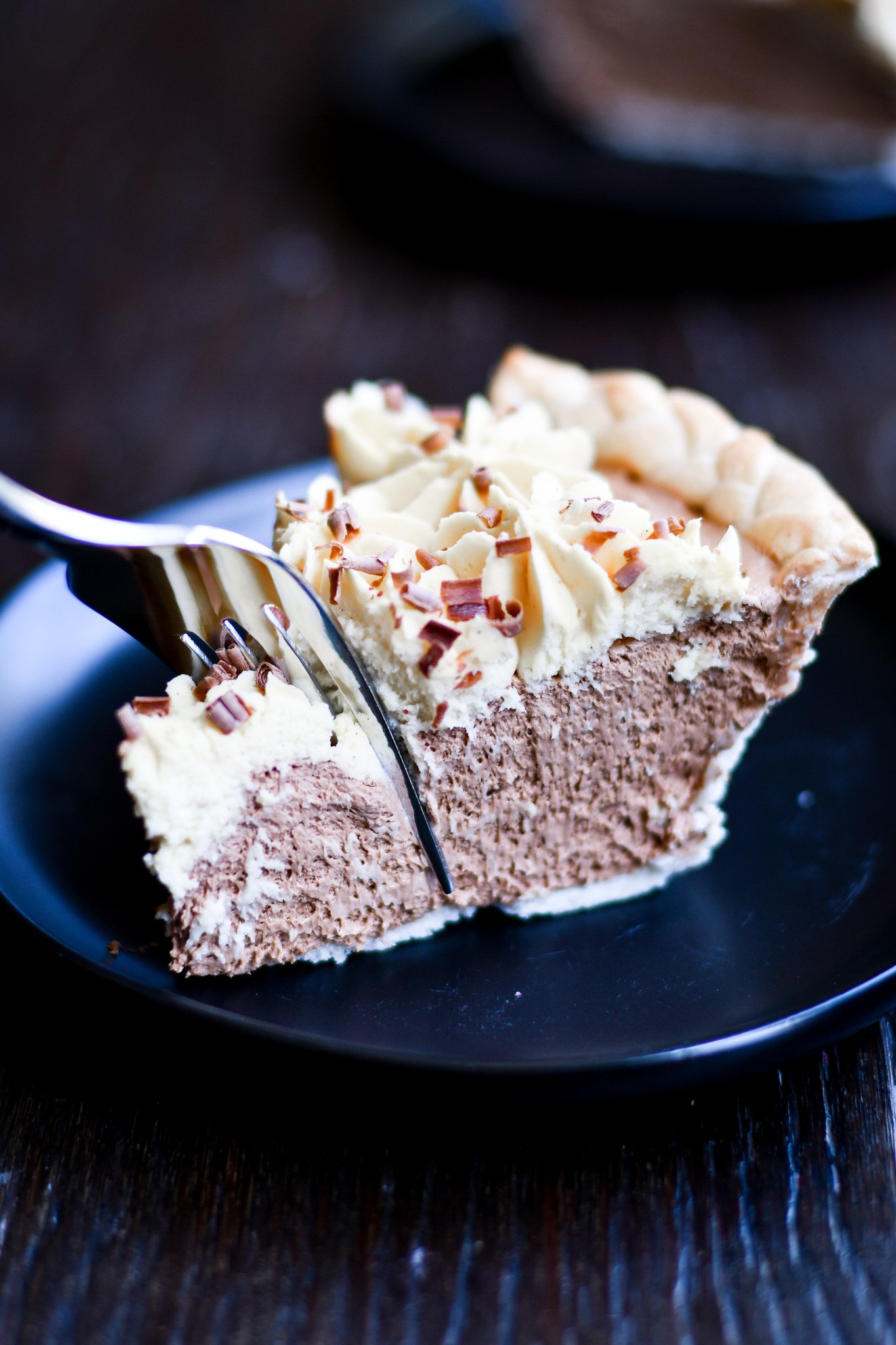 Homemade French Silk Cheesecake Pie