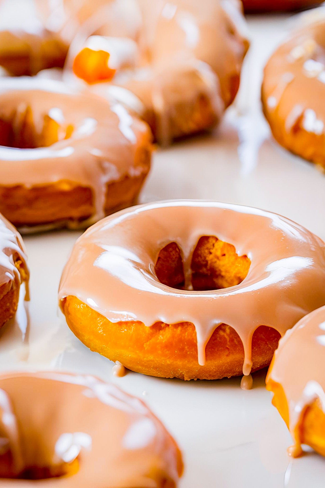 Salted Caramel Glazed Pumpkin Donuts