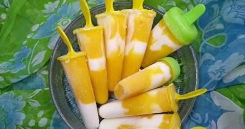 SUCETTES GLACÉES À LA MANGUE / MANGO POPSICLES / PALETAS HELADAS DE MANGO / مصاصات المانجو المجمدة