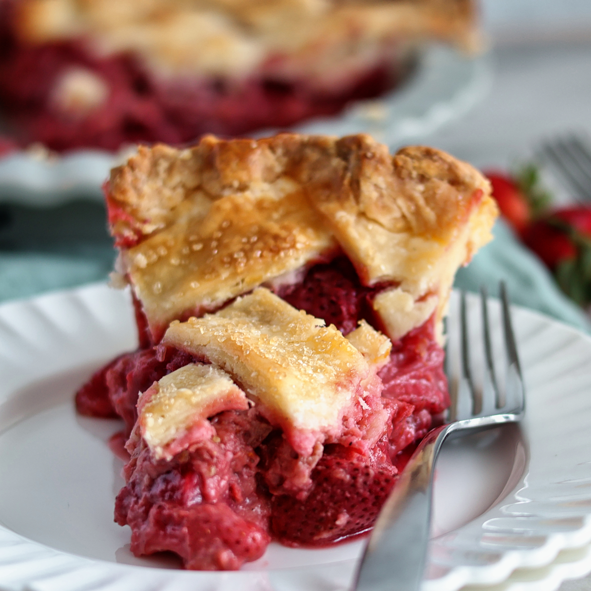 Gluten Free Strawberry Rhubarb Pie