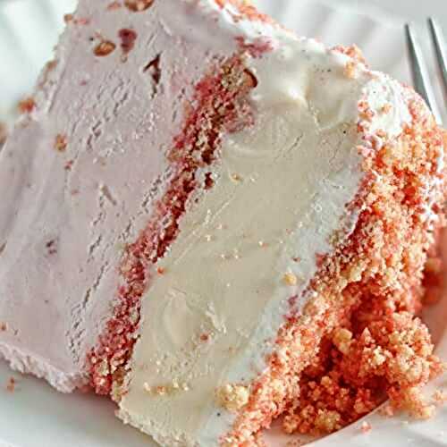 Strawberry Crunch Ice Cream Cake (Gluten Free)