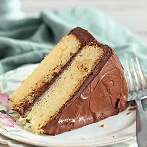 Gluten Free Yellow Cake with Fudge Frosting