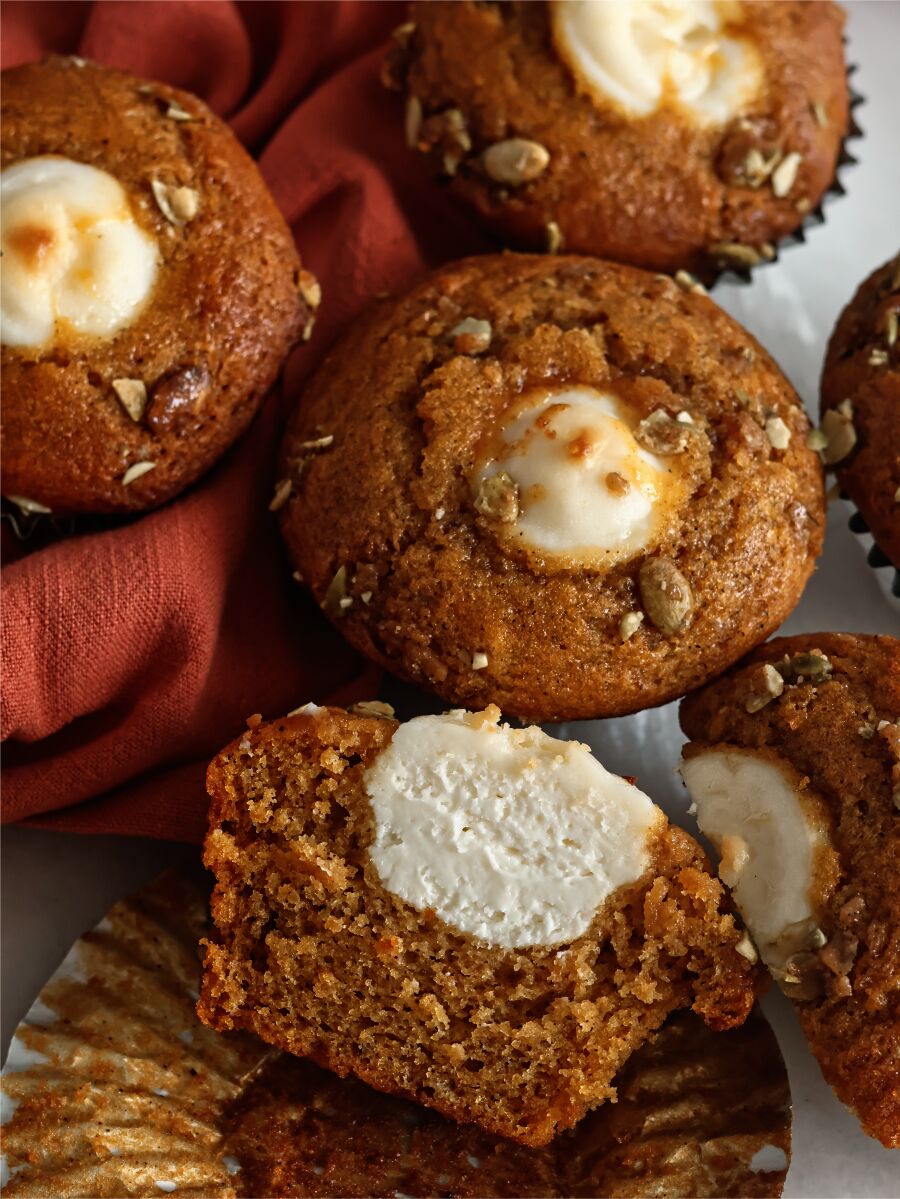 Gluten Free Pumpkin Cream Cheese Muffins