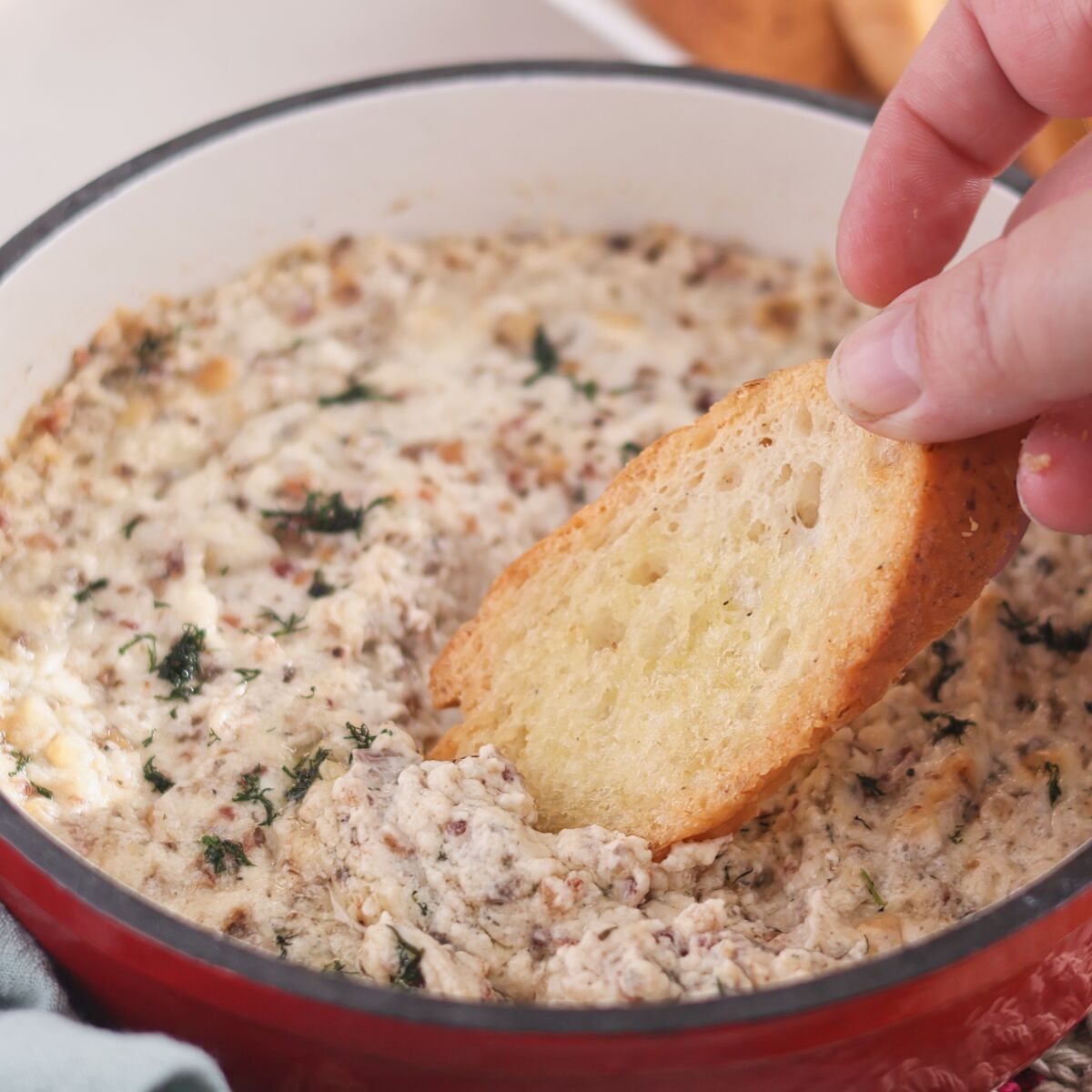 Hot Mushroom Dip with Bacon