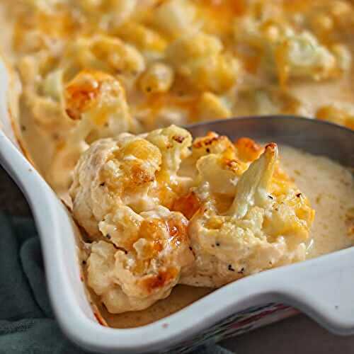 Baked Cauliflower in Cheese Sauce