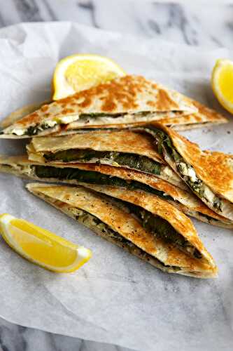 Cheats Gozleme with Feta and Spinach