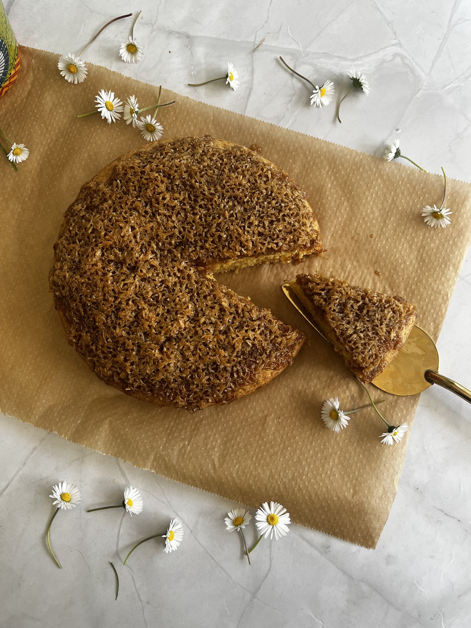 Lazy Daisy Cake - Caramelised Coconut Cake