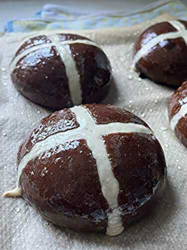 Double Chocolate Hot Cross Buns