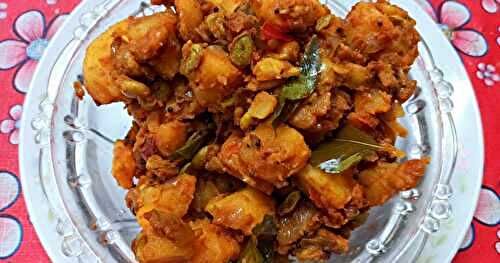 Potato Mochai Varuval | Urulai Pachai Mochai Varuval | Lima Beans & Potato Curry | A Traditional Twist with Modern Flavors