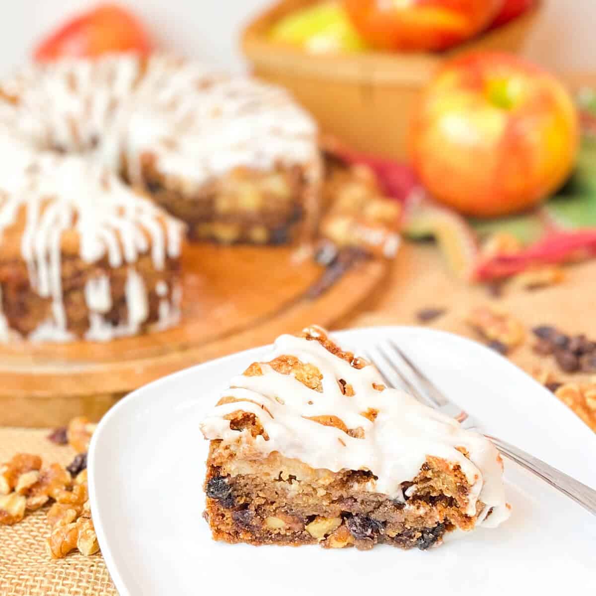 Harvest Cake with Cream Cheese Glaze