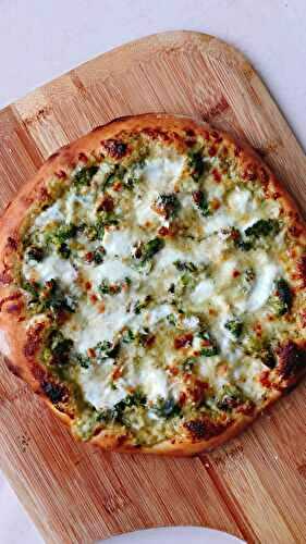 Broccoli Pizza with Basil Pesto