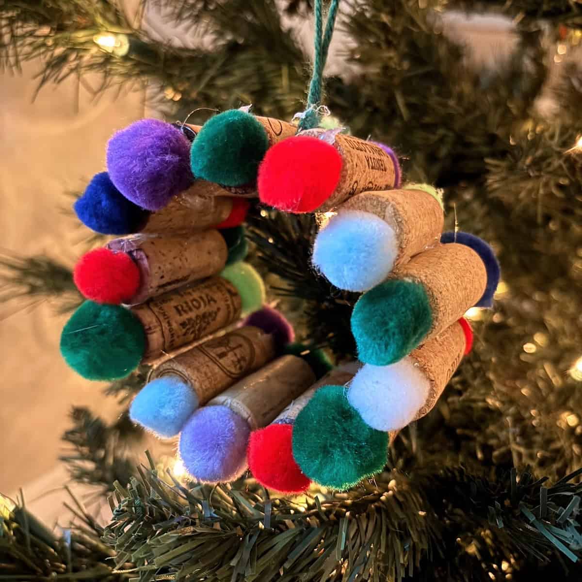 Wine Cork Wreath Ornament