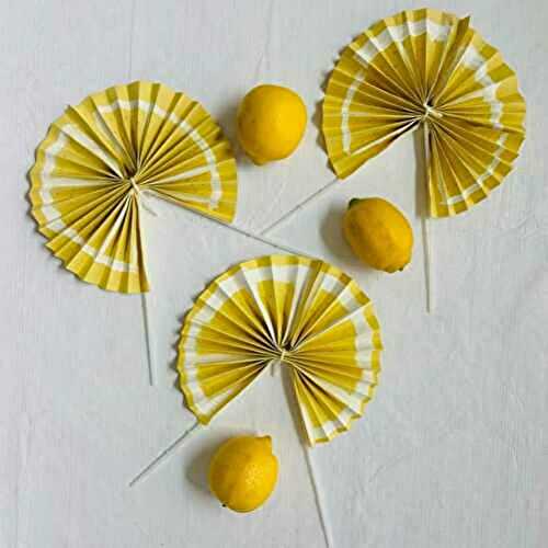 Lemon Paper Fan