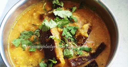 Eggplant/Kathrikkai Rasavaangi With Lemon Juice