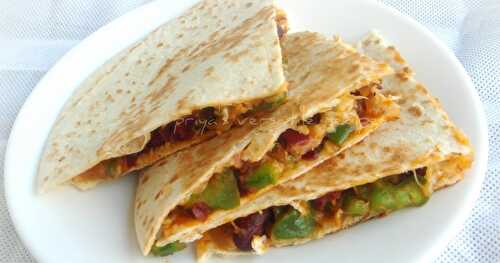 Kidney Beans & Bellpepper Quesadillas