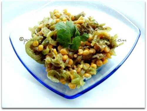 Snakegourd & Channadal Stir-fry