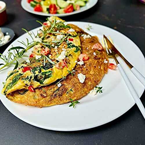 Spinach and Feta Cheese Omelette