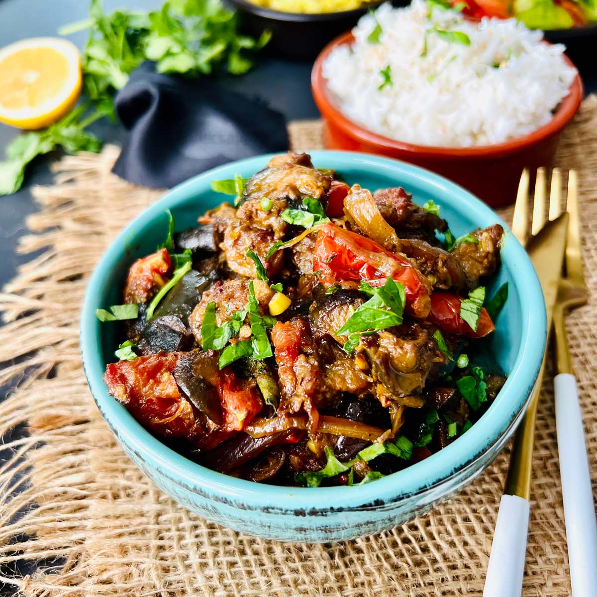 🍆 Aubergine Curry (Sri Lankan Style)