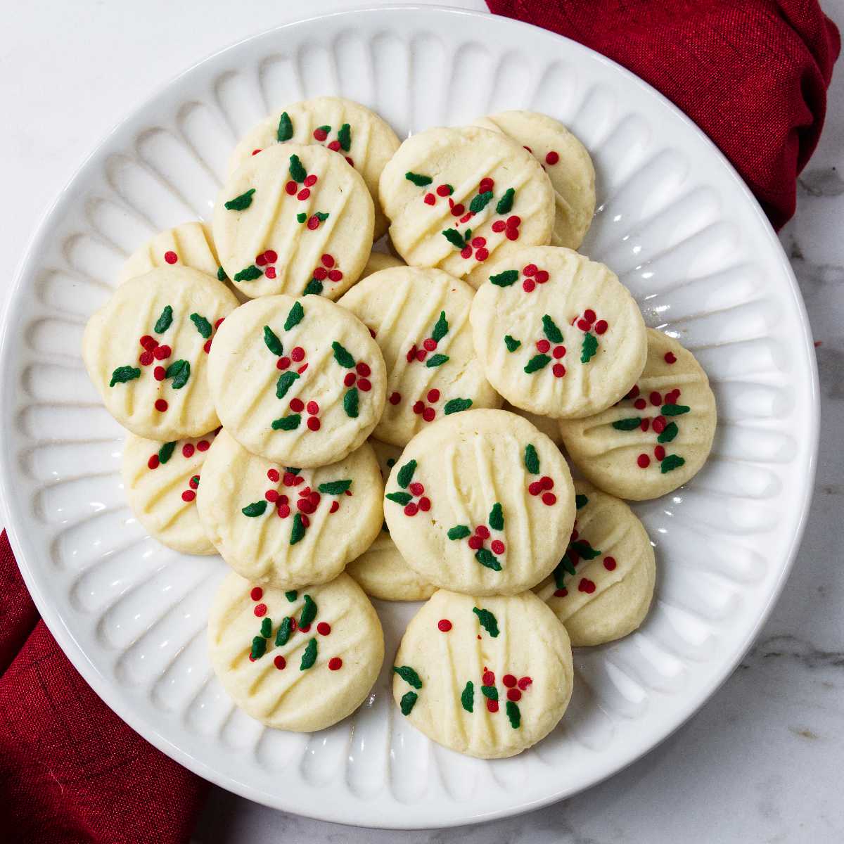 Whipped Shortbread Christmas Cookies