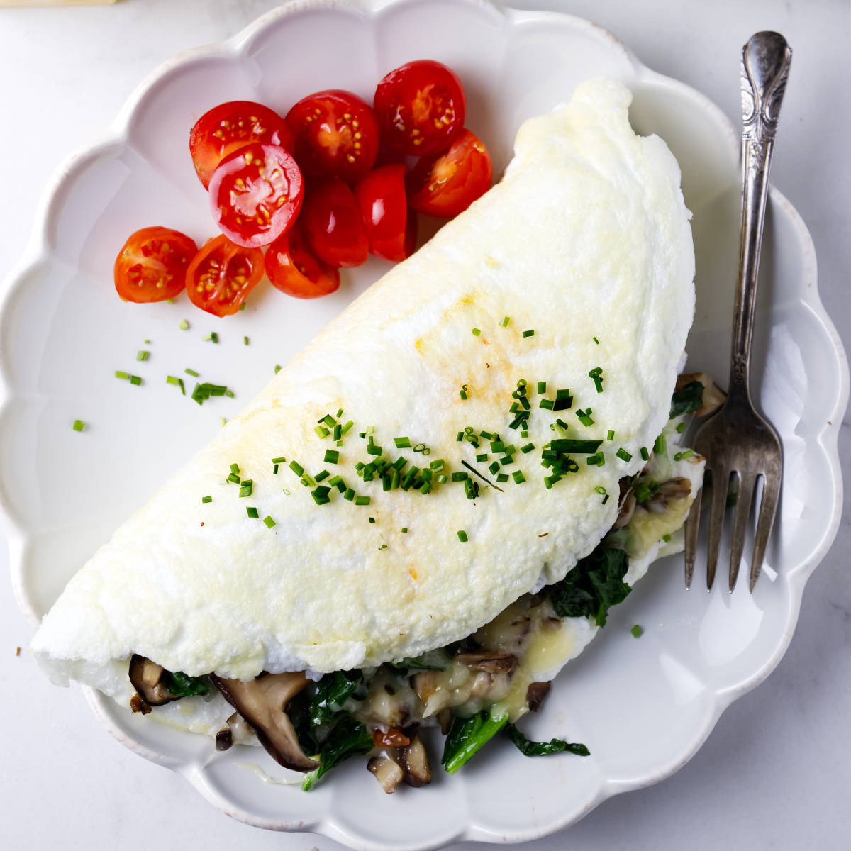 Souffle Style Egg White Omelette