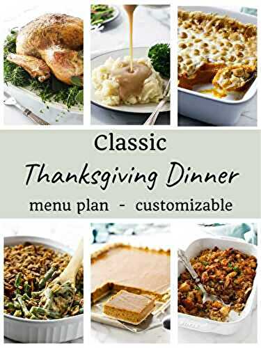 Classic Thanksgiving Dinner Menu