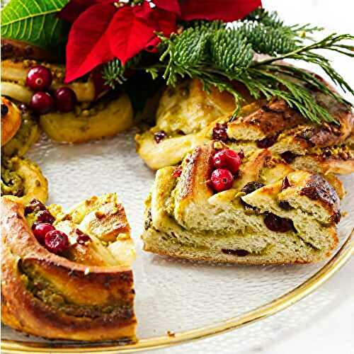 Pistachio Babka Wreath