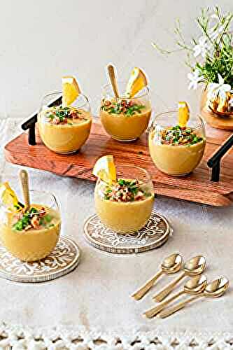 Red lentil soup with orange and ginger