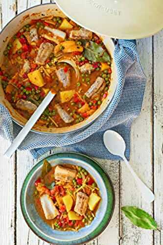 Dogfish stew with vermicelli