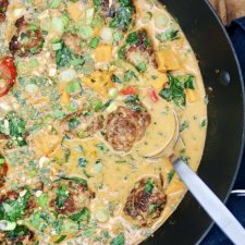 Thai Pork Meatballs in Coconut Curry