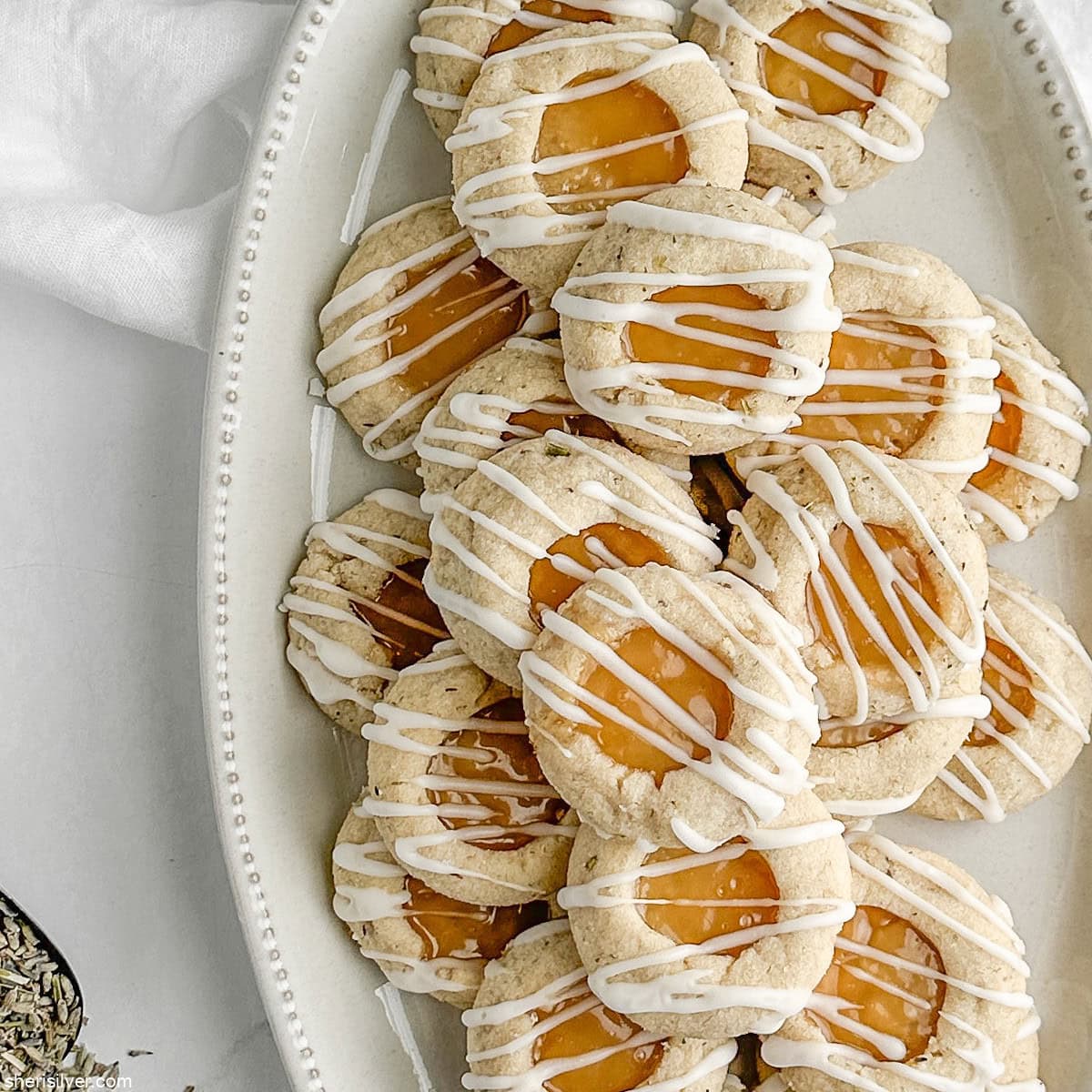 Lemon lavender thumbprint cookies